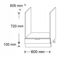 SZAFKA POD ZABUDOWE PIEKARNIKA, PIEKARNIK 60CM GRAFIT