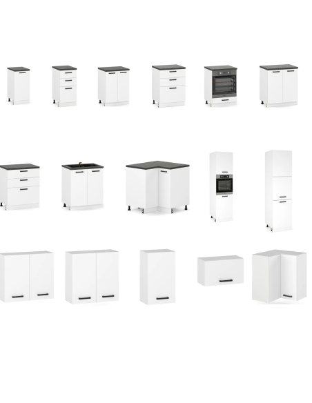 Szafka kuchenna wisząca górna 60 cm z 2 frontami Biały Mat | Meble kuchenne system EKO