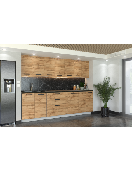 Szafka kuchenna wisząca górna 80 cm z 2 frontami Dąb Wotan | Meble kuchenne system EKO