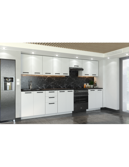 Szafka kuchenna wisząca górna 80 cm z 2 frontami Biały Mat | Meble kuchenne system EKO