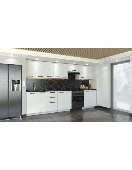 Szafka kuchenna wisząca górna Okap 60 cm z 1 frontem Biały Mat | Meble kuchenne system EKO