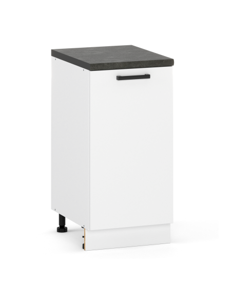 Szafka kuchenna dolna stojąca 40 cm z 1 frontem Biały Mat  | Meble kuchenne system EKO