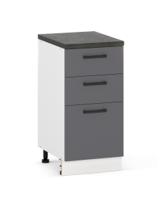 Szafka kuchenna dolna stojąca 40 cm 3 szuflady Antracyt |...