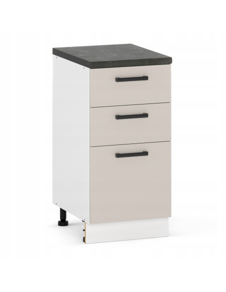 Szafka kuchenna dolna stojąca 40 cm 3 szuflady Kaszmir | Meble kuchenne system EKO