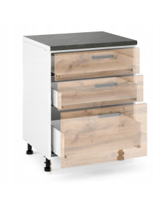 Szafka kuchenna dolna stojąca 60 cm 3 szuflady Kaszmir |... 2