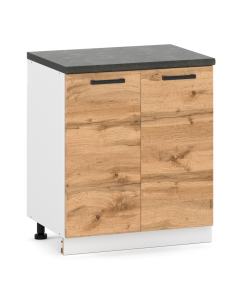 Szafka kuchenna dolna stojąca 80 cm 2 fronty Dąb Wotan |...