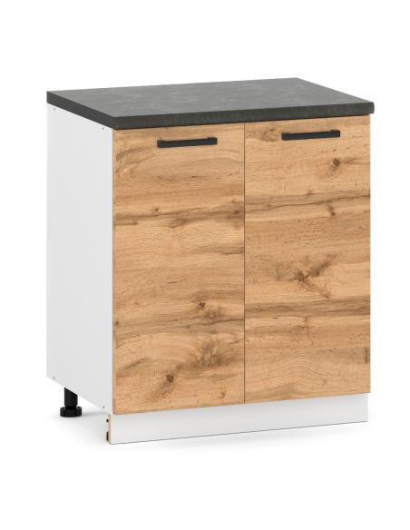 Szafka kuchenna dolna stojąca 80 cm 2 fronty Dąb Wotan | Meble kuchenne system EKO
