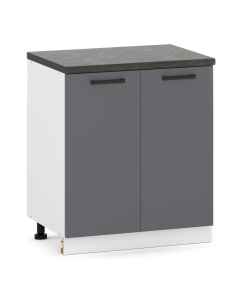 Szafka kuchenna dolna stojąca 80 cm 2 fronty Antracyt |...
