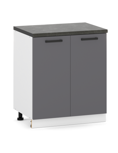 Szafka kuchenna dolna stojąca 80 cm 2 fronty Antracyt | Meble kuchenne system EKO