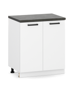 Szafka kuchenna dolna stojąca 80 cm 2 fronty Biały Mat |...