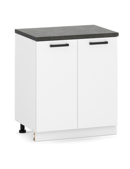 Szafka kuchenna dolna stojąca 80 cm 2 fronty Biały Mat | Meble kuchenne system EKO