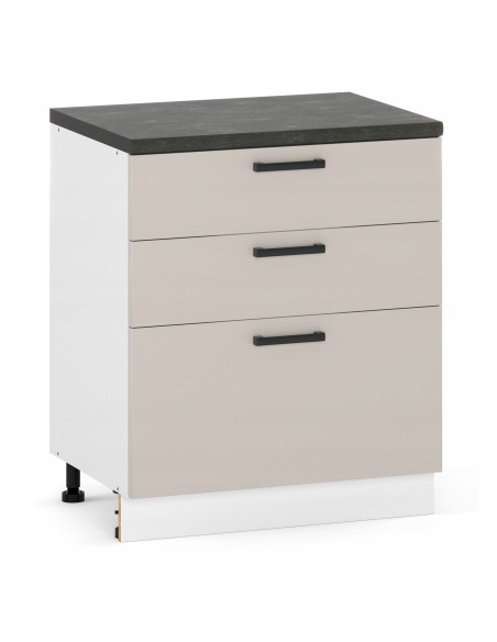 Szafka kuchenna dolna stojąca 80 cm 3 szuflady Kaszmir | Meble kuchenne system EKO