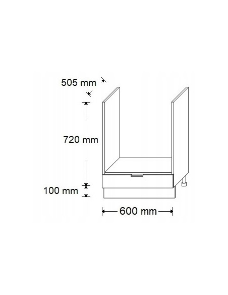 SZAFKA POD ZABUDOWE PIEKARNIKA, PIEKARNIK 60CM GRAFIT