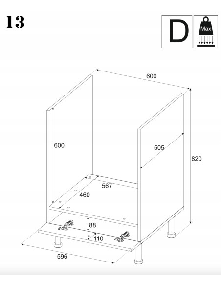 SZAFKA POD ZABUDOWE PIEKARNIKA, PIEKARNIK 60CM BIAŁY MAT