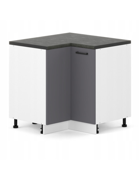 SZAFKA KUCHENNA NAROŻNA STOJĄCA DOLNA 90x90cm GRAFIT