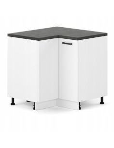 SZAFKA KUCHENNA NAROŻNA STOJĄCA DOLNA 90x90cm BIAŁY MAT