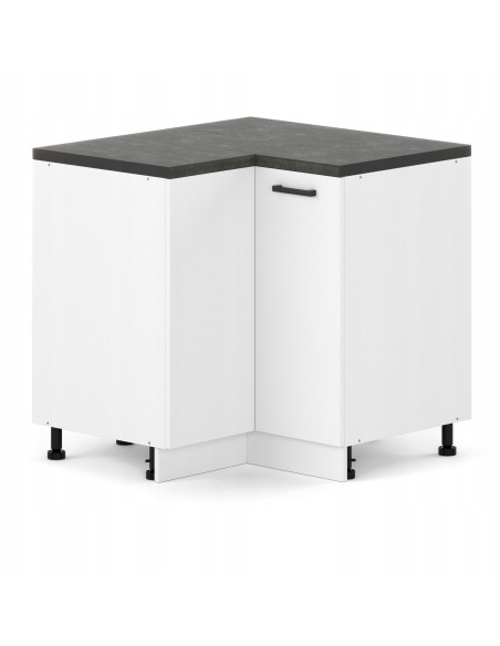 SZAFKA KUCHENNA NAROŻNA STOJĄCA DOLNA 90x90cm BIAŁY MAT