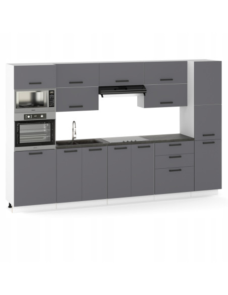 Szafka kuchenna dolna wysoka słupek gospodarczy słup 40 cm 3 fronty Antracyt | Meble kuchenne system EKO