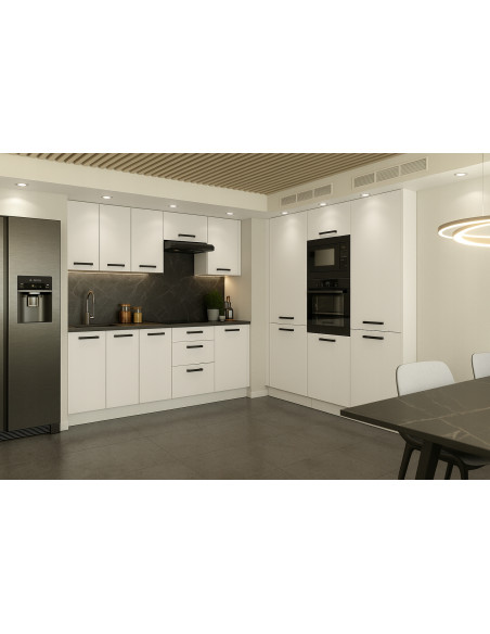 SZAFKA KUCHENNA STOJĄCA SŁUPEK KUCHENNY DO ZABUDOWY LODÓWKI BIAŁY MAT 60CM