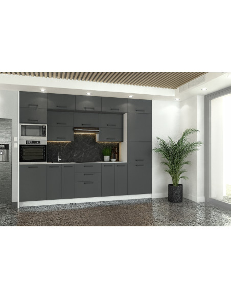 SZAFKA KUCHENNA WISZĄCA NADSTAWKA NAD LODÓWKĘ KOMIN PAWLACZ 60cm GRAFIT