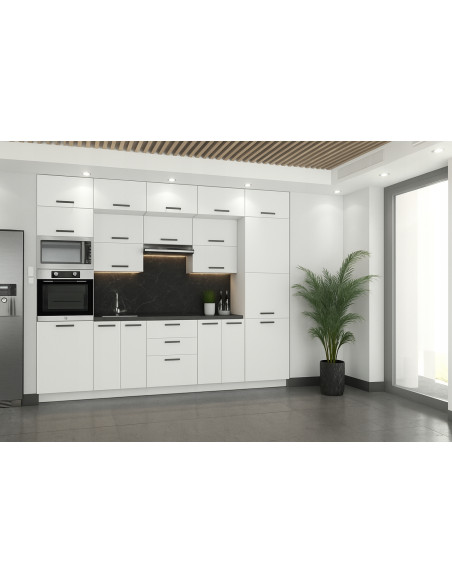 SZAFKA KUCHENNA WISZĄCA NADSTAWKA NAD LODÓWKĘ KOMIN PAWLACZ 60cm BIAŁY MAT