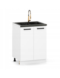 SZAFKA KUCHENNA DOLNA STOJĄCA POD ZLEW 60cm BIAŁY MAT...