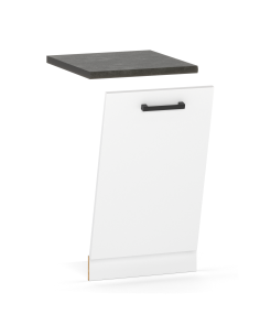 SZAFKA KUCHENNA FRONT DO ZABUDOWY ZMYWARKI 45CM BIAŁY MAT