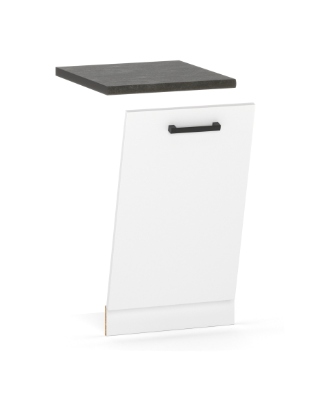 SZAFKA KUCHENNA FRONT DO ZABUDOWY ZMYWARKI 45CM BIAŁY MAT