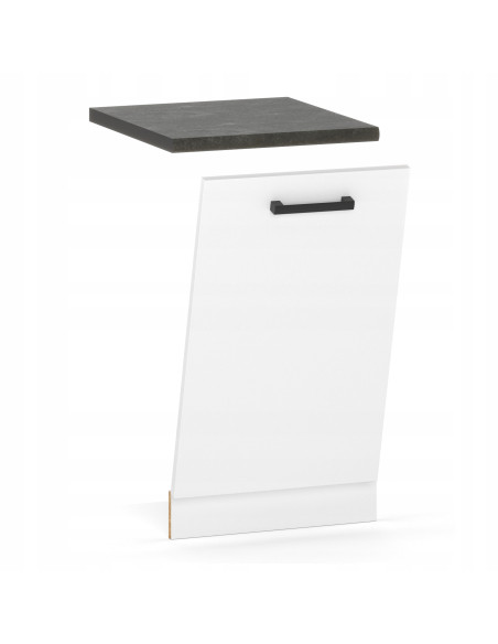 SZAFKA KUCHENNA FRONT DO ZABUDOWY ZMYWARKI 45CM BIAŁY MAT