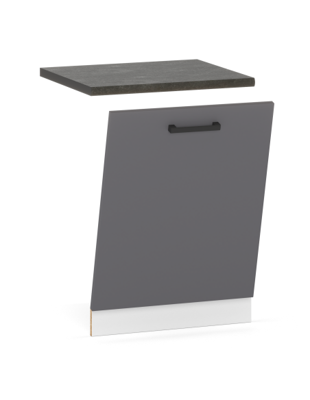 SZAFKA KUCHENNA FRONT DO ZABUDOWY ZMYWARKI 60CM GRAFIT