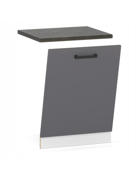 SZAFKA KUCHENNA FRONT DO ZABUDOWY ZMYWARKI 60CM GRAFIT