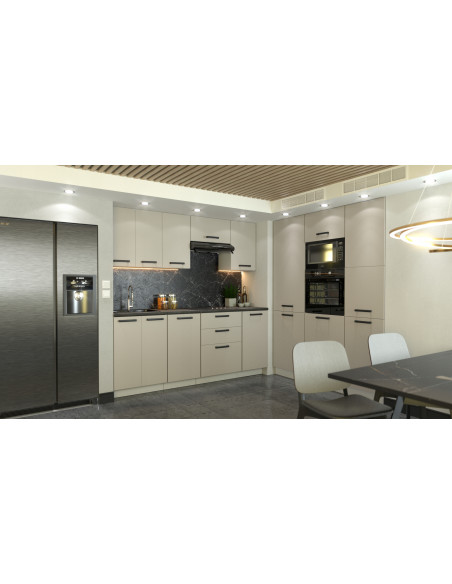 Meble kuchenne Zestaw mebli kuchennych narożnych Kuchnia Narożna 3m|szafka •regał •blat •słupek•zabudowa Kaszmir 360cm