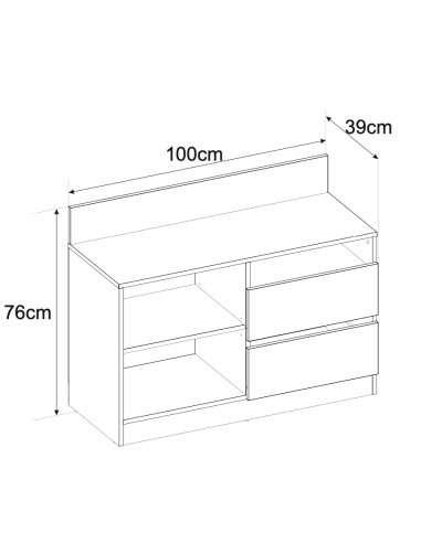SZAFKA RTV 200 CM KOMODA STOJĄCA 4...