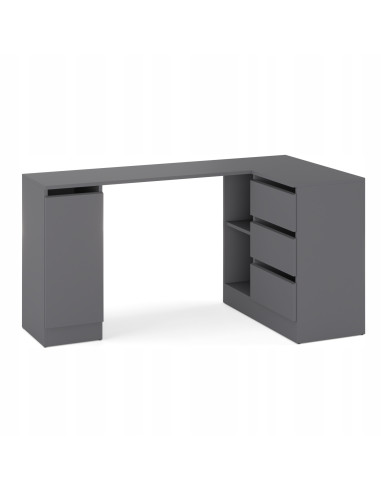 BIURKO NAROŻNE SZUFLADY GRAFIT...