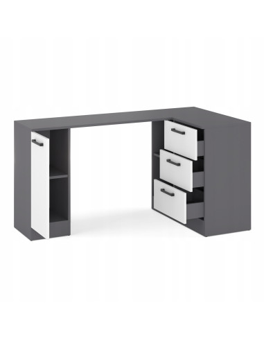 BIURKO NAROŻNE NOWOCZESNE SZUFLADY...