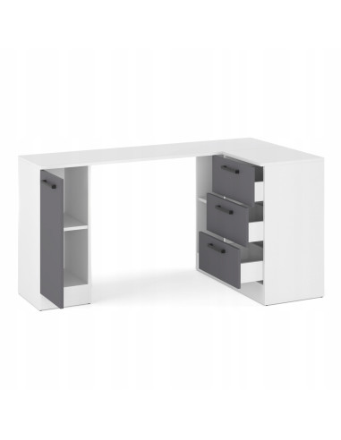 BIURKO NAROŻNE NOWOCZESNE SZUFLADY...