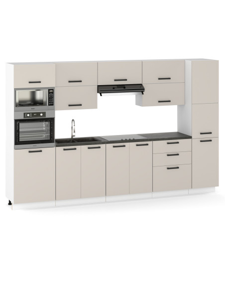 MEBLE KUCHENNE KUCHNIA ZESTAW SŁUPEK,PIEKARNIK MIKROFALA MILAN 3M KASZMIR