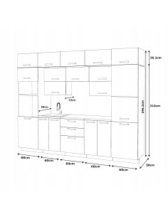 MEBLE KUCHENNE KUCHNIA ZESTAW SŁUPEK PIEKARNIK MIKROFALA... 2