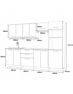 MEBLE KUCHENNE KUCHNIA ZESTAW SŁUPEK,PIEKARNIK MIKROFALA... 2